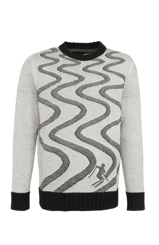 Kaprun sweater with snow tracks motif