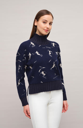 Strickpullover mit Skifahrermotiv - TinaMulti