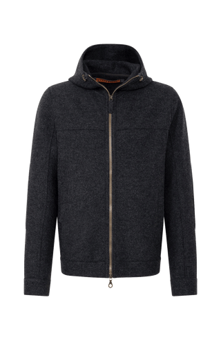 Boiled wool jacket with hood - George