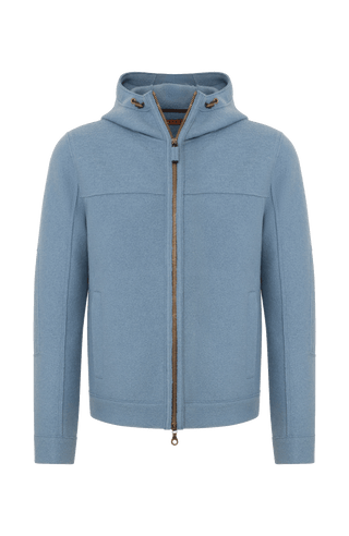 Boiled wool jacket with hood - George