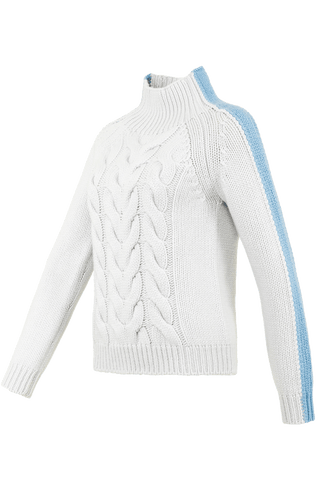 Knitted sweater with cable pattern - SaraCable