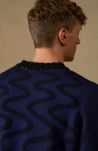 Kaprun sweater with snow tracks motif