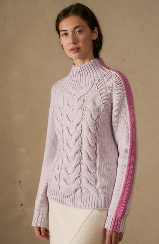 SaraCable Pullover mit Zopfmuster