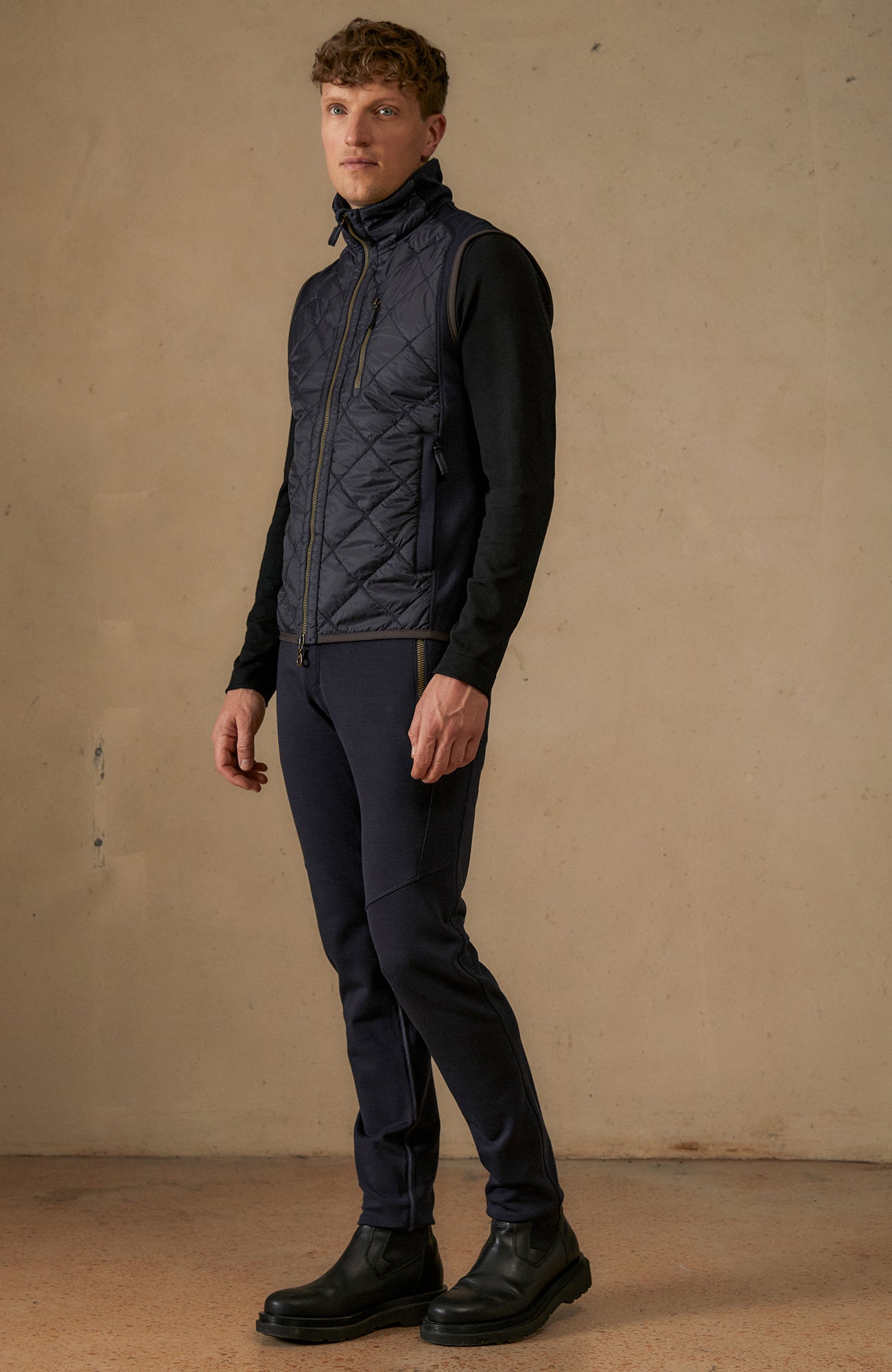Quilted vest with wool powerstretch - LucasMulti