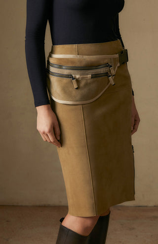 Belt bag made of ECO lamb leather