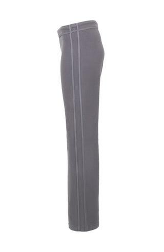 Graue Damen-Fleecehose von Frauenschuh, Modell Inga-BF2520 cement  – Seitenansicht _2-sportlich-legere Hose für Frühling und Sommer, ideal für Freizeit und Outdoor.