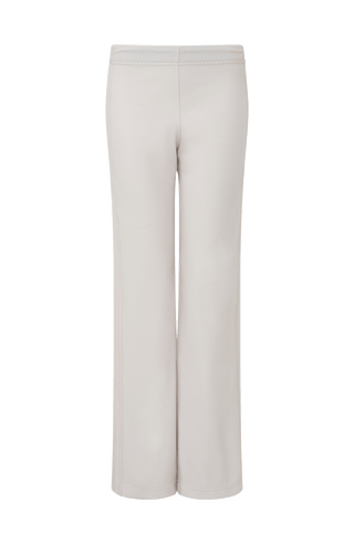 Sandstone Damen-Fleecehose von Frauenschuh, Modell Inga-BF 2350  Farbe Sandstone – Vorderansicht -sportlich-legere Hose für Frühling und Sommer, ideal für Freizeit und Outdoor.