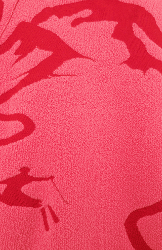 Cashmere Merino Pullover pink mit Berg Motiv Detail