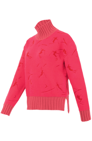Knitted sweater with skier motif - TinaMulti