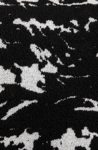 Cashmere Merino Pullover schwarz mit Berg Motiv Detail