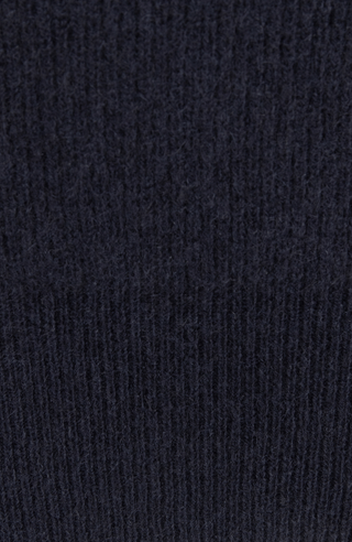 Cashmere Pullover mit Schulterpolster in dunkelblau Detail