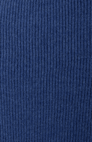 Cashmere Pullover mit Schulterpolster in dunkelblau Detail