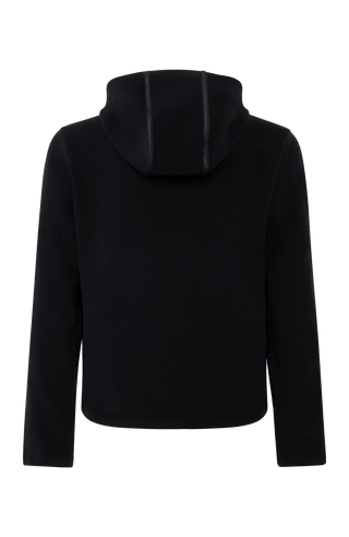 Damen Fleece Pullover in schwarz von Hinten.