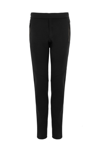 Funktionshose Collin–WP von Frauenschuh für Herren – Slim Fit in Schwarz, elastisches Material, ergonomischer Schnitt, zwei seitliche Zipper-Taschen, Vorderansicht