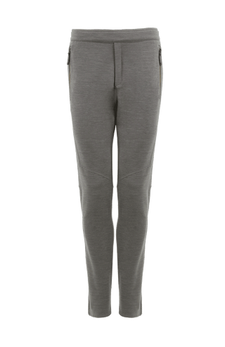 Vorderansicht der Herren-Funktionshose Collin–WP von Frauenschuh in Hay (grünlich) – Slim Fit Winterleggings mit praktischen Reißverschlusstaschen für Outdoor-Aktivitäten