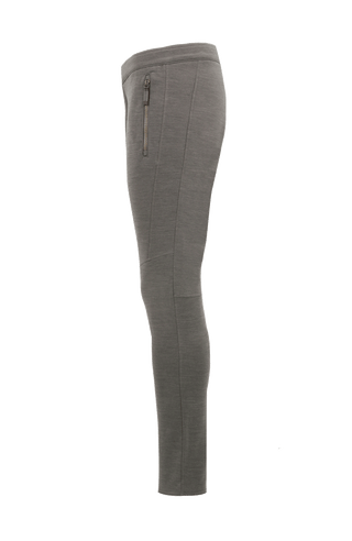Seitenansicht der Herren-Funktionshose Collin–WP von Frauenschuh in der Farbe Hay (grünlich) – Slim Fit, elastisches Material, ausgestattet mit Reißverschlusstaschen