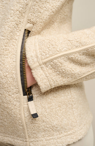 Damen-Kaschmirpullover mit Kapuze in Caramel – Modell Rania-CT 506580, Detailansicht