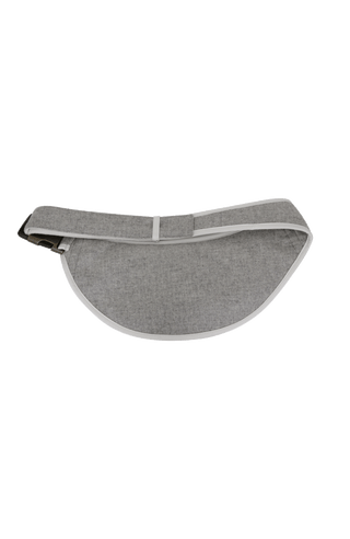 Gürteltasche aus Loden, Modell 093717 Beltbag-L in Farbe silver– Rueckansicht. Hochwertige Verarbeitung, stilvoller Begleiter für Damen und Herren.