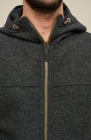 Boiled wool jacket with hood - George