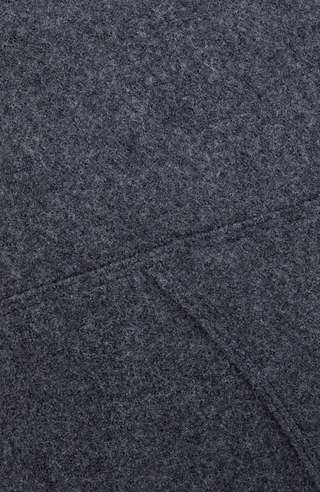 Knielanger Damen-Walkrock Modell Zita in grau Detailansicht– eleganter Wollrock mit klassischem Schnitt, ideal für Herbst und Winter.