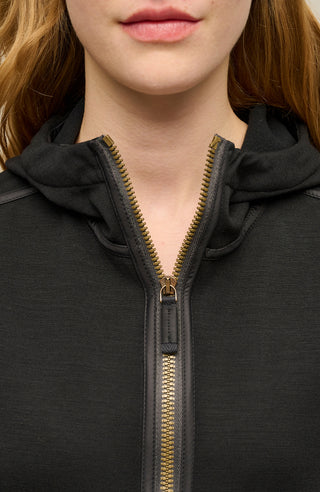 Jacke mit Kapuze aus Wool Powerstretch - Rania