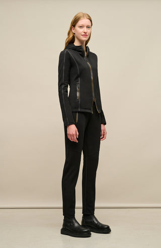 Jacke mit Kapuze aus Wool Powerstretch - Rania