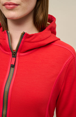 Jacke mit Kapuze aus Wool Powerstretch - Rania