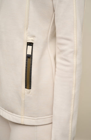 Jacke mit Kapuze aus Wool Powerstretch - Rania