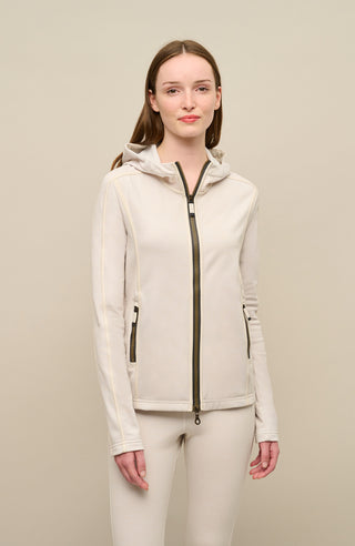 Jacke mit Kapuze aus Wool Powerstretch - Rania