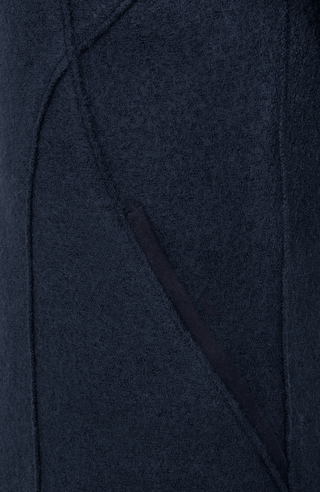 Taillierte Walkjacke für Damen, Modell 638129 Joy-CW, Farbe Midnight (1630), Detailansicht, Made in Austria