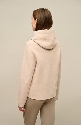 Walkjacke mit Kapuze frosted rose von hinten