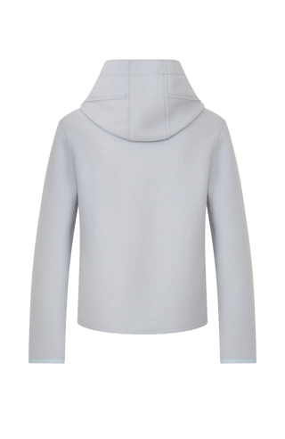 Walkjacke mit Kapuze ice blue von Hinten