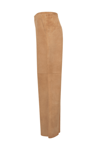 Damenhose aus Veloursleder in Honiggelb – Modell Kati-CV 623693, Seitenansicht