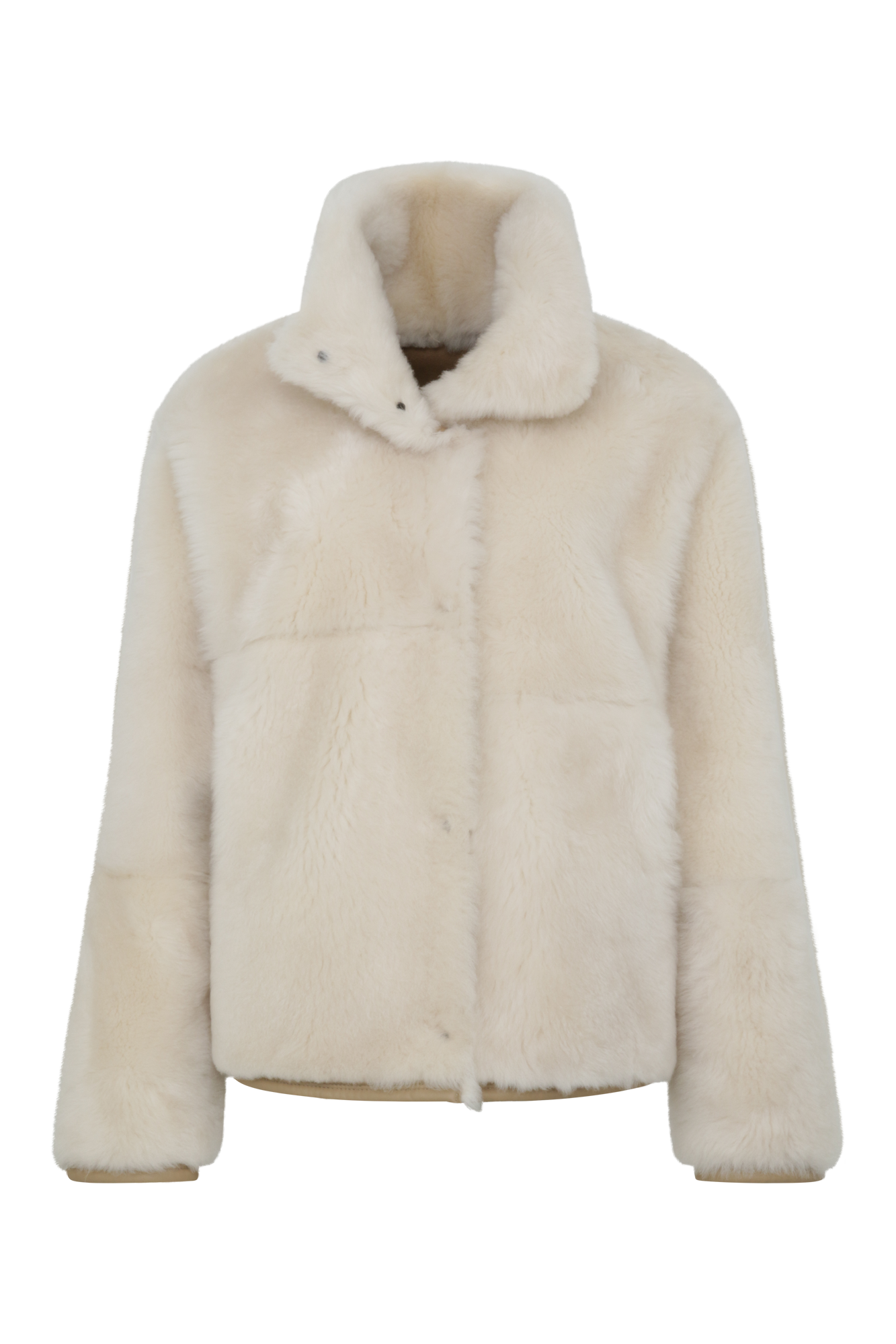 Vorderansicht Fellseite der wendbaren Lammfelljacke für Damen, Modell 788724 Dolli-LCP, Farbe 940 Caramel
