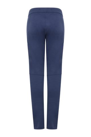 Herren Powerstretchhose Wool Modell Collin in der Farbe Alaskablau, Rueckansicht – funktionale Outdoorhose von Frauenschuh made in Austria, mit elastischem Material und sportlichem Schnitt, ideal für kalte Temperaturen.
