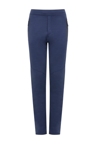 Herren Powerstretchhose Wool Modell Collin in der Farbe Alaskablau, Vrderansicht– funktionale Outdoorhose von Frauenschuh made in Austria, mit elastischem Material und sportlichem Schnitt, ideal für kalte Temperaturen.