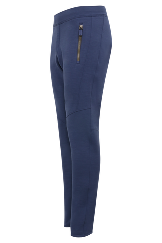 Herren Powerstretchhose Wool Modell Collin in der Farbe Alaskablau, Seitliche vorderansicht – funktionale Outdoorhose von Frauenschuh made in Austria, mit elastischem Material und sportlichem Schnitt, ideal für kalte Temperaturen.
