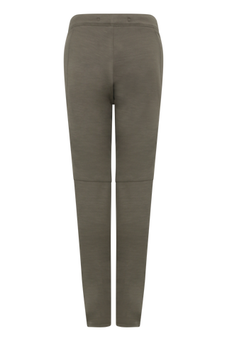 Herren Powerstretchhose Wool Modell Collin in der Farbe Ivy grün, Rueckansicht – funktionale Outdoorhose von Frauenschuh made in Austria, mit elastischem Material und sportlichem Schnitt, ideal für kalte Temperaturen.