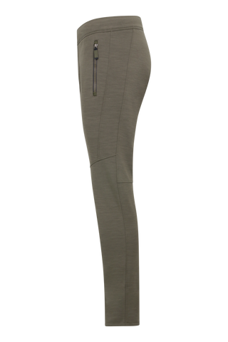 Herren Powerstretchhose Wool Modell Collin in der Farbe Ivy grün, Seitenansicht – funktionale Outdoorhose von Frauenschuh made in Austria, mit elastischem Material und sportlichem Schnitt, ideal für kalte Temperaturen.