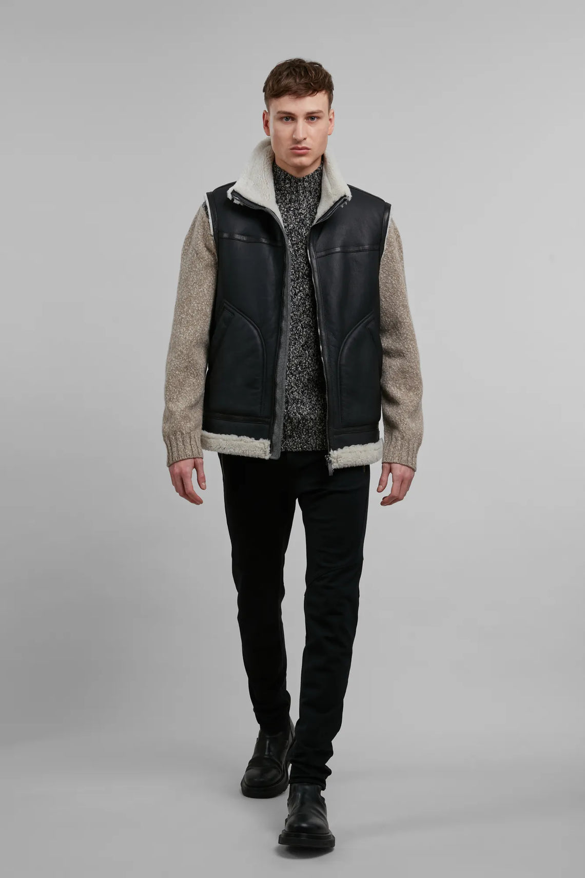 Gilet en peau lainée - Elias-MDF