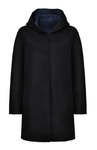 Wool coat with hood - Olivia