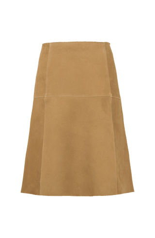 Heller Lammleder Velour Rock von hinten