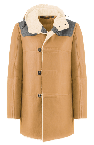 FinleyMulti lambskin coat with a hood 