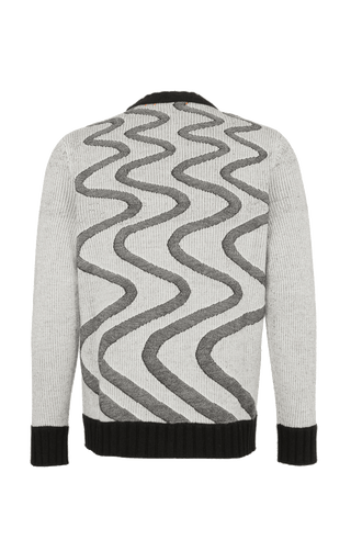 Kaprun Sweater mit Schneespuren Muster