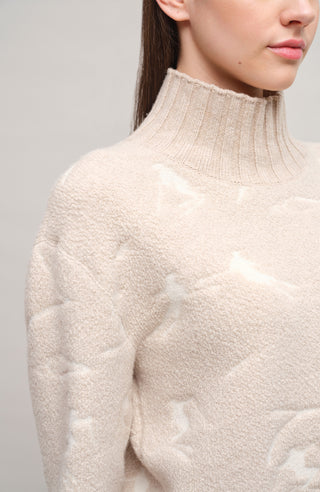 Strickpullover mit Skifahrermotiv - TinaMulti