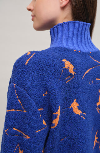 Strickpullover mit Skifahrermotiv - TinaMulti