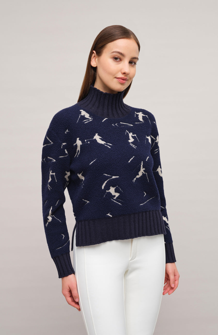 Strickpullover mit Skifahrermotiv - TinaMulti