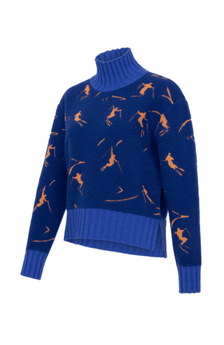 Strickpullover mit Skifahrermotiv - TinaMulti