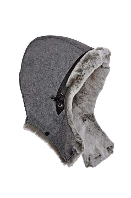 Hooded Rex rabbit with loden