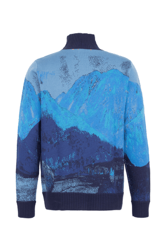 Everest ski sweater with mountain silhouettes 